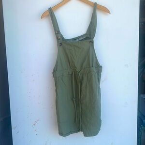 Green Maternity Romper
